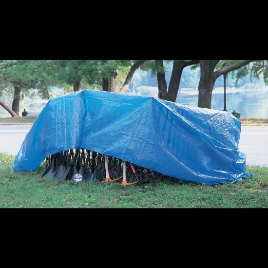 Picture of Multiple Use Tarp, 20 ft Long, 12 ft Wide, Polyethylene, Blue