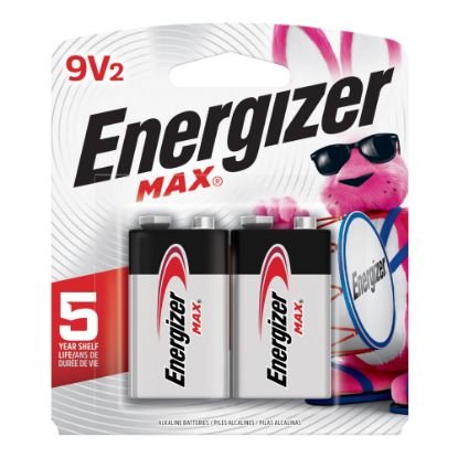 Picture of Energizer Max 9-Volt Alkaline Batteries, Pack Of 2