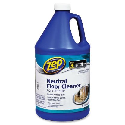 Picture of Zep Concentrated Neutral Floor Cleaner - Concentrate - 128 fl oz (4 quart) - 4 / Carton - Blue