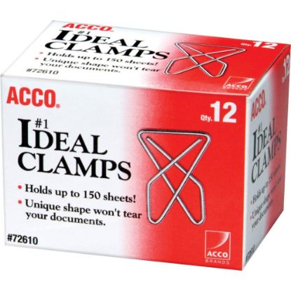 Picture of ACCO Ideal Paper Butterfly Clamp, #1 Size (Large), Box Of 12