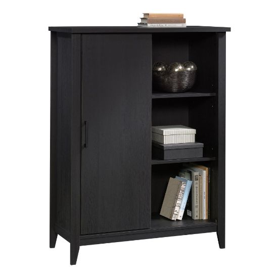 Picture of Sauder Summit Station 52inH Bookcase With Sliding Door, Raven Oak