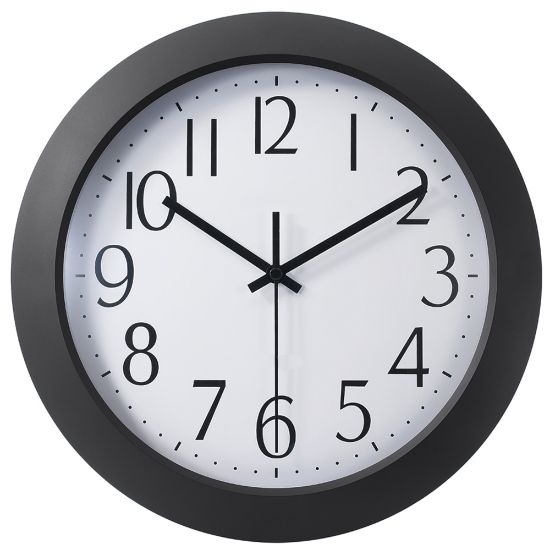 Picture of Office Depot Brand 12in Flat-Panel Plastic Round Wall Clock