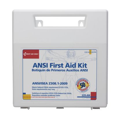 Picture of First Aid Only 50-person Worksite First Aid Kit - 196 x Piece(s) For 50 x Individual(s) - 11.3in Height x 10.8in Width x 3in Depth Length - Plastic Case - 1 Each