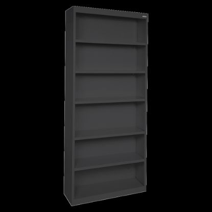 Picture of Lorell Fortress Series Steel Modular Shelving Bookcase, 6-Shelf, 82inH x 34-1/2inW x 13inD, Black