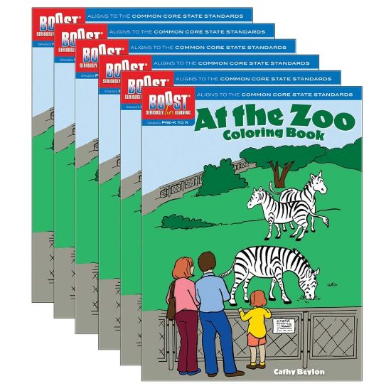 Picture of Dover Publications BOOST Coloring Books, At The Zoo, Pack Of 6 Books