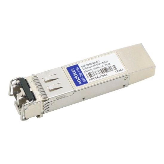 Picture of AddOn Juniper SFP-10GE-SR Compatible SFP+ Transceiver - SFP+ transceiver module - 10 GigE - 10GBase-SR - LC multi-mode - up to 984 ft - 850 nm