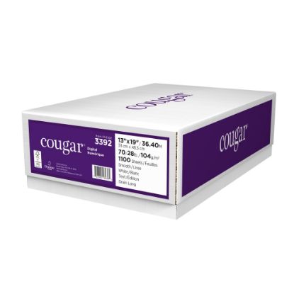 Picture of Cougar Digital Printing Paper, 13in x 19in, 98 (U.S.) Brightness, 70 Lb Text (104 gsm), FSC Certified, Case Of 1,100 Sheets