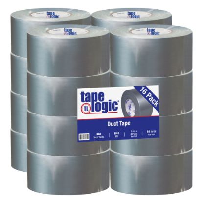 Picture of Tape Logic Color Duct Tape, 3in Core, 3in x 180ft, Silver, Case Of 16