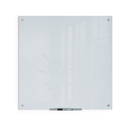 Picture of U Brands Glass Non-Magnetic Dry-Erase Board, 36in X 36in, White Frosted Surface, Frameless, Actual Size 35in X 35in (2795U00-01)