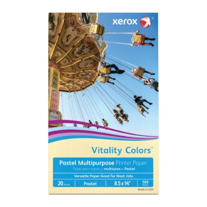 Picture of Xerox Vitality Colors Color Multi-Use Printer & Copy Paper, Ivory White, Legal (8.5in x 14in), 500 Sheets Per Ream, 20 Lb, 30% Recycled