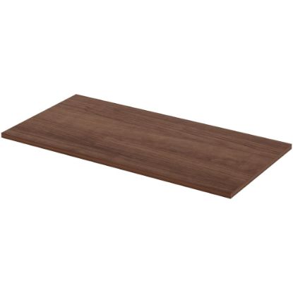 Picture of Lorell Quadro Sit-To-Stand Laminate Table Top, 48inW x 24inD, Walnut