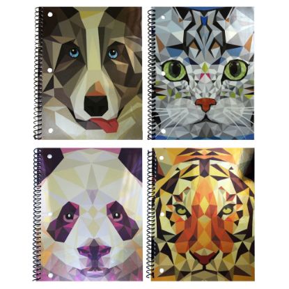 Picture of Inkology Spiral Notebooks, 8in x 10-1/2in, College Ruled, 140 Pages (70 Sheets), 3-D Totem Foil Designs, Pack Of 12 Notebooks