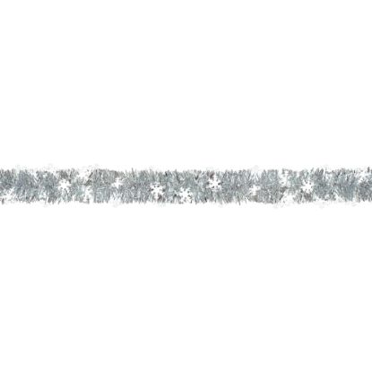 Picture of Amscan Christmas Tinsel Snowflake Boa Garlands, 9ft, Silver, Pack Of 2 Garlands