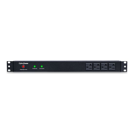 Picture of CyberPower Rackbar Surge Protection RKBS20ST4F8R Zero-U/1U - Surge protector (rack-mountable) - AC 120 V - output connectors: 12