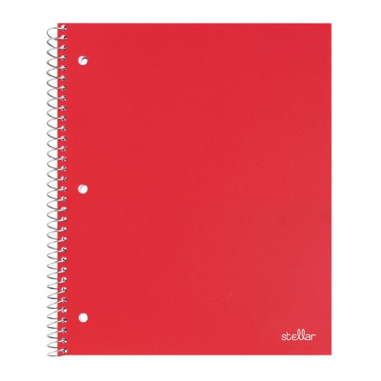 Picture of Office Depot Brand Stellar Poly Notebook, 8-1/2in x 11in, 1 Subject, College Ruled, 100 Sheet, Red