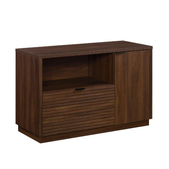 Picture of Sauder Palo Alto 47inW Computer Desk Credenza With Lateral File, Spiced Mahogany