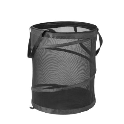 Picture of Black Large Polyester Mesh Pop-Up Hamper