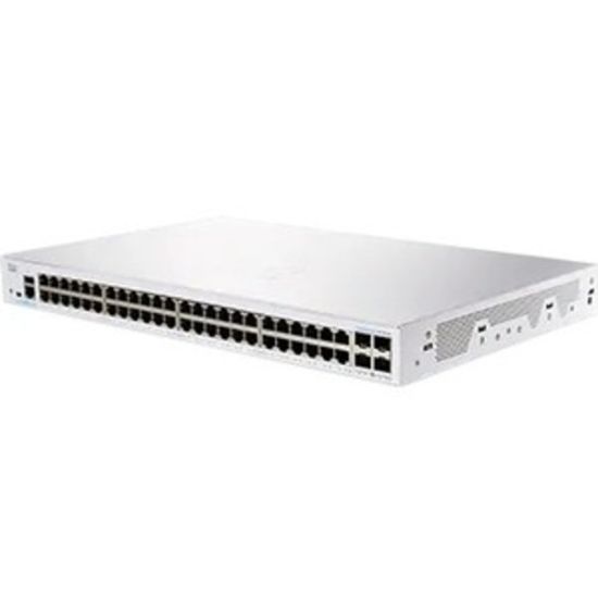 Picture of Cisco 250 CBS250-48T-4X Ethernet Switch - 52 Ports - Manageable - 2 Layer Supported - Modular - 51.01 W Power Consumption - Optical Fiber, Twisted Pair - Rack-mountable - Lifetime Limited Warranty