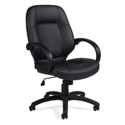 Picture of Offices To Go Luxehide Bonded Leather High-Back Chair, Black