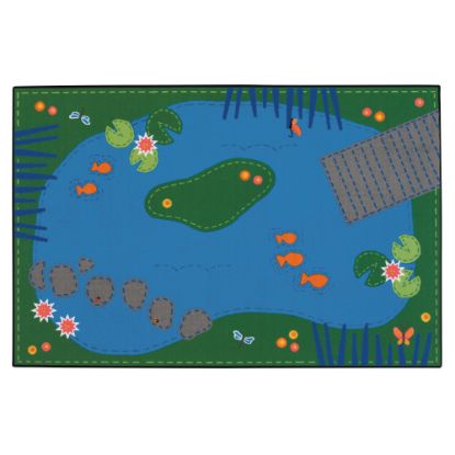 Picture of Carpets for Kids KID$Value Rugs Tranquil Pond Activity Rug, 4ft x 6ft , Green