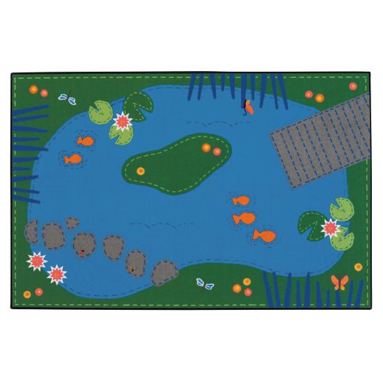 Picture of Carpets for Kids KID$Value Rugs Tranquil Pond Activity Rug, 4ft x 6ft , Green