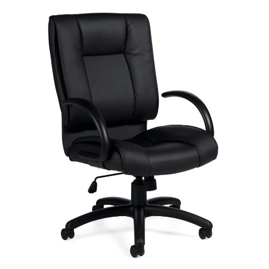 Picture of Offices To Go Luxehide Bonded Leather High-Back Chair, Black