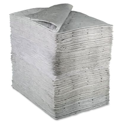 Picture of 3M Maintenance Sorbent Pad - 15.5in Width x 20.5in Length - 100/Carton - Scrim - White