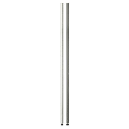 Picture of Honey-Can-Do Steel Shelving Support Poles, 72in x 1in, Chrome, Pack Of 2