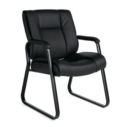 Picture of Offices To Go Luxehide Bonded Leather Guest Chair, Black