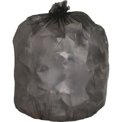 Picture of Genuine Joe Linear Low-Density Trash Liners, 56 Gallons, 43in x 48in, Black, Box Of 200