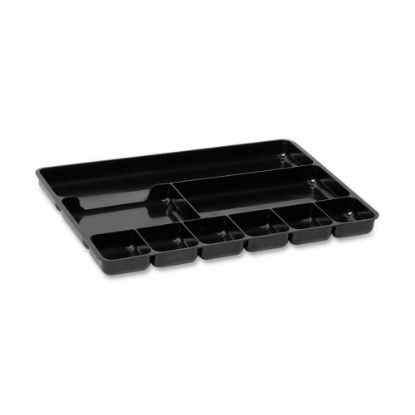 Picture of Rubbermaid Regeneration Plastic Storage Drawer Organizer, 1 1/4in x 9 3/8in x 14in, Black