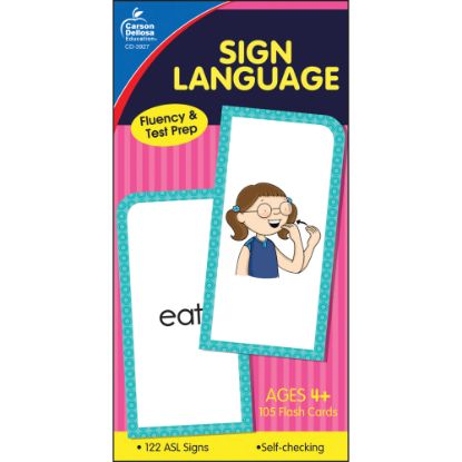 Picture of Carson-Dellosa Sign Language Flash Cards, Grade PreK-8