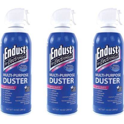 Picture of Endust 11384 Air Duster With Bitterant For Electronic Equipment, 10 Oz Can, Pack Of 3