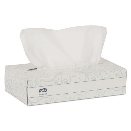 Picture of Tork 2-Ply Facial Tissues, White, 100 Sheets Per Box, Carton Of 30 Boxes