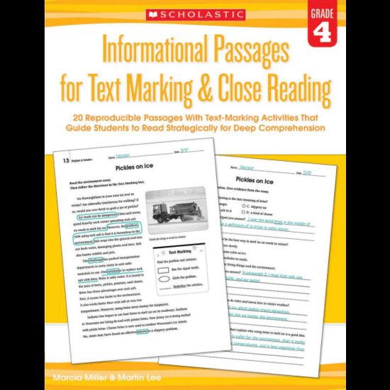 Picture of Scholastic Teacher Resources Informational Passages For Text Marking & Close Reading, Grade 4