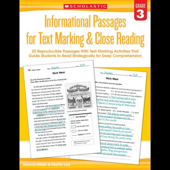 Picture of Scholastic Teacher Resources Informational Passages For Text Marking & Close Reading, Grade 3