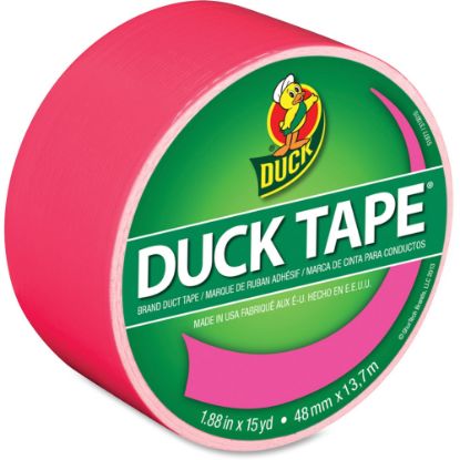 Picture of Duck Brand Color Duct Tape - 15 yd Length x 1.88in Width - For Color Coding, Repairing, Packing, Crafting - 1 / Roll - Pink