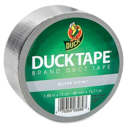 Picture of Duck Brand Color Duct Tape - 15 yd Length x 1.88in Width - For Color Coding, Repairing, Packing, Crafting - 1 / Roll - Chrome