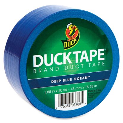 Picture of Duck Brand Brand Color Duct Tape - 20 yd Length x 1.88in Width - For Repairing, Color Coding, Packing, Crafting - 1 / Roll - Blue