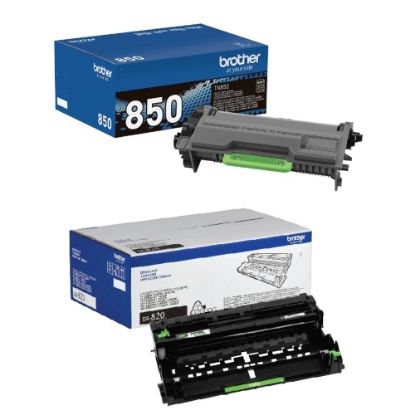 Picture of Brother TN-850 Black High Yield Toner Cartridge And DR-820 Replacement Drum Unit Set, TN850DR820PK-OD