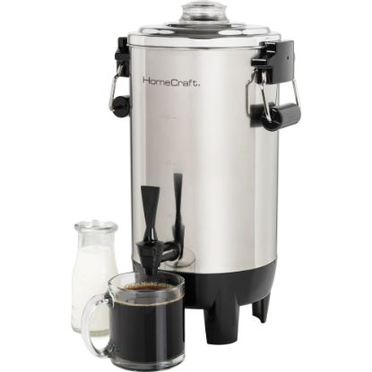 Picture of Nostalgia Electrics HomeCraft Quick-Brewing 1,000-Watt Automatic 30-Cup Coffee Urn, Stainless Steel