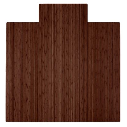 Picture of Anji Mountain Roll-Up Chair Mat With Lip, Rectangular, 55in x 57in, Walnut