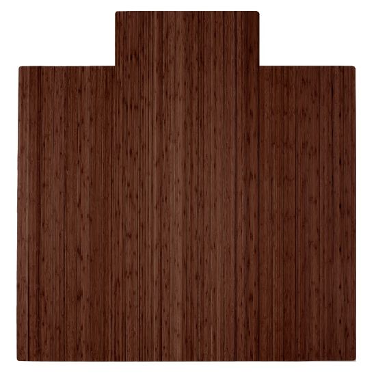 Picture of Anji Mountain Roll-Up Chair Mat With Lip, Rectangular, 55in x 57in, Walnut