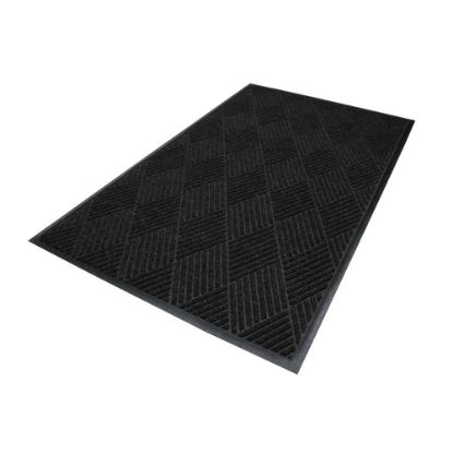 Picture of M+A Matting Waterhog Max Diamond Classic Floor Mat, 3ftH x 5ftW, Black Smoke