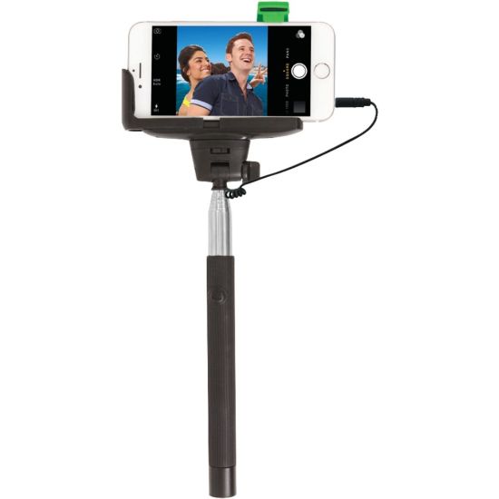 Picture of ReTrak Wired Selfie Stick, Black/Chrome