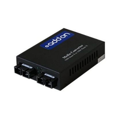 Picture of AddOn 1Gbs 1 SC to 1 SC Media Converter - Media converter - GigE - 1000Base-LX, 1000Base-SX - SC multi-mode / SC single-mode - up to 37.3 miles - 850 nm / 1310 nm