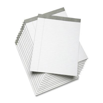 Picture of SKILCRAFT Linen Top Writing Pads, 8 1/2in x 11in, White, Pack Of 12 (AbilityOne 7530-01-447-1353)