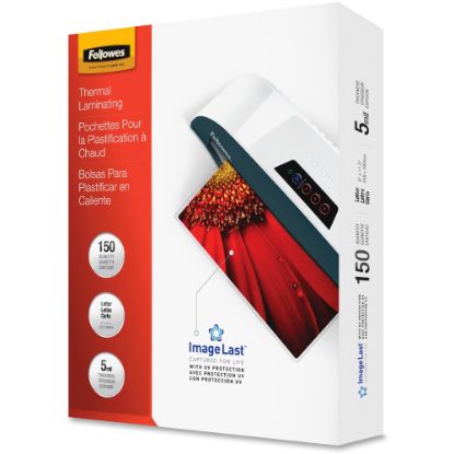 Picture of Fellowes Laminating Pouches, Glossy, 5 mil Thick, Clear, Pack Of 150