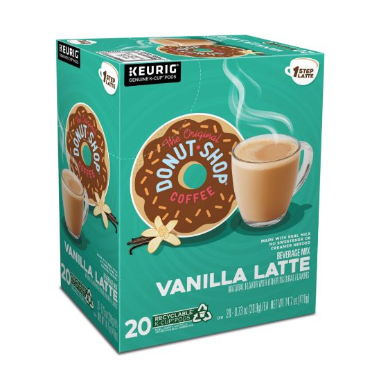 Picture of The Original Donut Shop Single-Serve K-Cup, 1-Step Vanilla Latte, Carton of 20