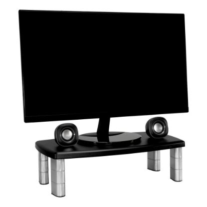 Picture of 3M Monitor Stand, 5 7/8in x 20 1/2in x 12 1/2in, MS90B, Black/Silver